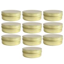 Kit 50 Latas de Alumínio 50g Cor Dourado