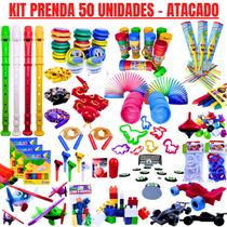 Kit 50 Lembrancinha Para Festa Infantil Sacolinha Aniversário Mini Brinquedos Doação Criança