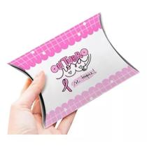 Kit 50 Lembrancinhas Caixinhas Travesseiro Outubro Rosa