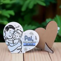 Kit 50 Lembrancinhas Coração MDF Dia dos Pais Kit 50 Lembrancinhas Coração MDF Dia dos Pais