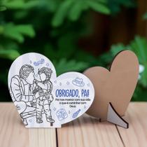 Kit 50 Lembrancinhas Coração MDF Dia dos Pais Kit 50 Lembrancinhas Coração MDF Dia dos Pais