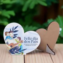 Kit 50 Lembrancinhas Coração MDF Dia dos Pais