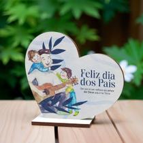 Kit 50 Lembrancinhas Coração MDF Dia dos Pais