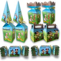 Kit 50 Lembrancinhas Decorativas Personalizadas Mickey Safari Para Aniversário e Festas