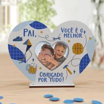 Kit 50 Lembrancinhas Dia Dos Pais Mini Porta Retrato e Chaveiro Coração MDF Kit 50 Lembrancinhas Dia Dos Pais Mini Porta Retrato e Chaveiro Coração MDF
