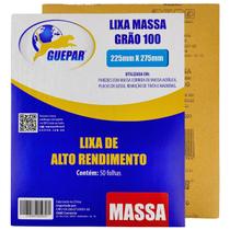 kit 50 Lixa para Massa Corrida grão 100 Pintura Guepar