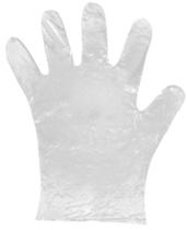 Kit 50 Luvas Plástico Descartável Transparente