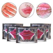 Kit 50 Máscara Labial Hidrogel Colágeno Adesivo Hidratante Lábios Skincare Firmeza Hidratação Regeneração