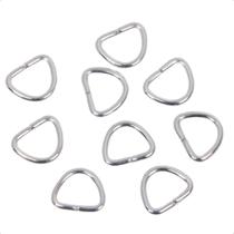 Kit 50 Meia Argola Niquelada 15mm Para Artesanatos E Bolsas