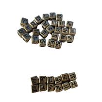 Kit 50 miçangas de Signo Quadrada Dourada Pulseira Biju Kit 50 miçangas de Signo Quadrada Dourada Pulseira Biju