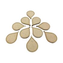 Kit 50 Mini Bastidor Gota 6Cm Colar Pingente Chaveiro Kit 50 Mini Bastidor Gota 6Cm Colar Pingente Chaveiro