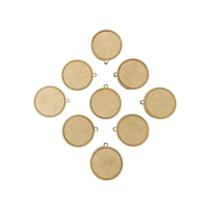 Kit 50 Mini Bastidor Redondo 6Cm Colar Pingente Chaveiro