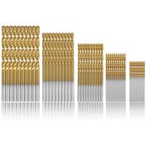 Kit 50 Mini Brocas 1Mm A 3Mm Hss Titânio Para Micro Retífica