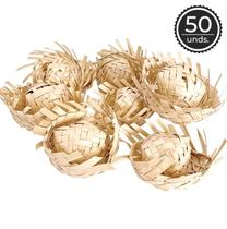 Kit 50 Mini Chapéu de Palha Decoração Festa Junina São João e Arraiá para Docinhos e Decoração de Mesa Kit 50 Mini Chapéu de Palha Decoração Festa Junina São João e Arraiá para Docinhos e Decoração de Mesa