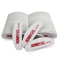 Kit 50 Mini Lixa Bumerangue Lavável Unhas 100/180 Honey Girl Kit 50 Mini Lixa Bumerangue Lavável Unhas 100/180 Honey Girl