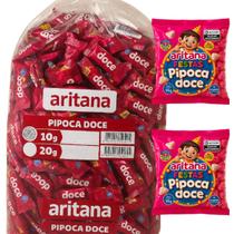 Kit 50 Mini Pipoca doce de 10gr Aritana para festa brinde