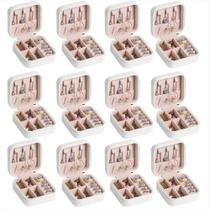 kit 50 mini Porta Joias Com Divisória portatil varias cores lembrancinha festa 15 anos casamento evento