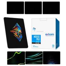 Kit 50 Mouse Pad Fundo Preto Sortido Atacado Revenda Exbom Kit 50 Mouse Pad Fundo Preto Sortido Atacado Revenda Exbom