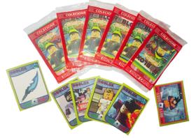 Kit 50 Pacotes com 4 Figurinhas Jogo Roblox BloxFruits