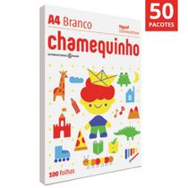 Kit 50 Pacotes Papel Sulfite Chamequinho A4 Branco De 100 Folhas