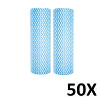 Kit 50 Panos Perfex Multiuso Microfibra Lava Seca 21x29cm