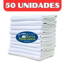 Kit 50 Panos Prato Pia Cozinha Pé de Galinha Alvejado Bainha PP24