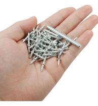 Kit 50 Parafusos Rodapé C/ Cabeça Dupla E Rosca 3 Mm 2.7 Cm 3 Mm 2.7 Mm