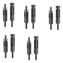 Kit 50 Pares de Conectores MC4 para Energia Fotovoltaica