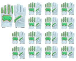 Kit 50 Pares Luva De Vaqueta Anti Impacto Reforço Epi Ca Seg Pedreiro Construção Marceneiro Valcan