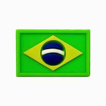 Kit 50 Peças aplique Emborrachado Bandeira Brasil
