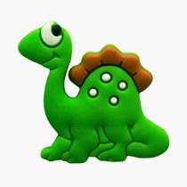 Kit 50 Peças aplique Emborrachado Dinossauro Verde
