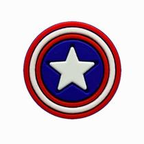 Kit 50 Peças aplique Emborrachado Escudo Capitão Amerec