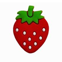 Kit 50 Peças aplique Emborrachado Morango
