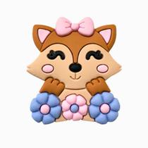 Kit 50 Peças aplique Emborrachado Raposa Fofa Grande