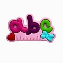 Kit 50 Peças aplique Emborrachado Régua ABC