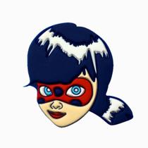 Kit 50 Peças aplique Emborrachado Rosto LadyBug