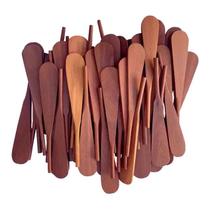 Kit 50 Peças Espátula Mineira Patê De Pau Madeira 16 Cm