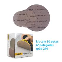 Kit 50 Peças Lixa Disco Abranet Ace 6pol"/150mm Mirka