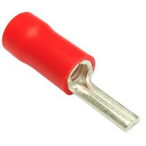 Kit 50 Peças Terminais Agulha Pré Isolado Elétrico Conector Vermelho Tubular Oco Cabo 10mm