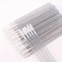 Kit 50 Pincéis Aplicadores Descartáveis Batom Gloss Preto