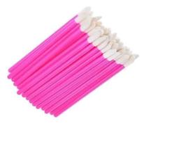 Kit 50 Pincel Aplicador De Batom Gloss Lash Extensão Cílios