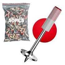 Kit 50 pinos e cápsulas para pistola finca pino fixação profissional em concreto, aço e alvenaria