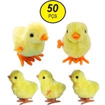 Kit 50 Pintinho Amarelinho Corda Brinquedo Pelúcia Infantil