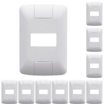 Kit 50 Placa 1 Posto Horizontal Tramontina Aria Cor Branco