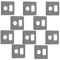 Kit 50 Placa 4x4 1 Posto Redondo + 3 Teclas Silentoque 8535