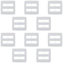 Kit 50 Placa 4x4 4 Módulo Distanciados PialPlus Branco