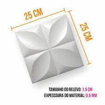 Kit 50 Placas 3D Autoadesiva Revestimento de Parede Premium Pétala 25x25cm