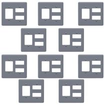 Kit 50 Placas 4x4 5 Módulos Cinza Separados Silentoque 8532