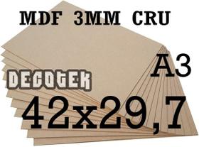 kit 50 Placas A3 mdf 3mm 42x29,7 mdf cru artesanato A3 - Decotek