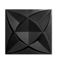 Kit 50 Placas Preta 25x25cm 3D Decorativa Dakar Revestimento Plástico PVC Auto Relevo